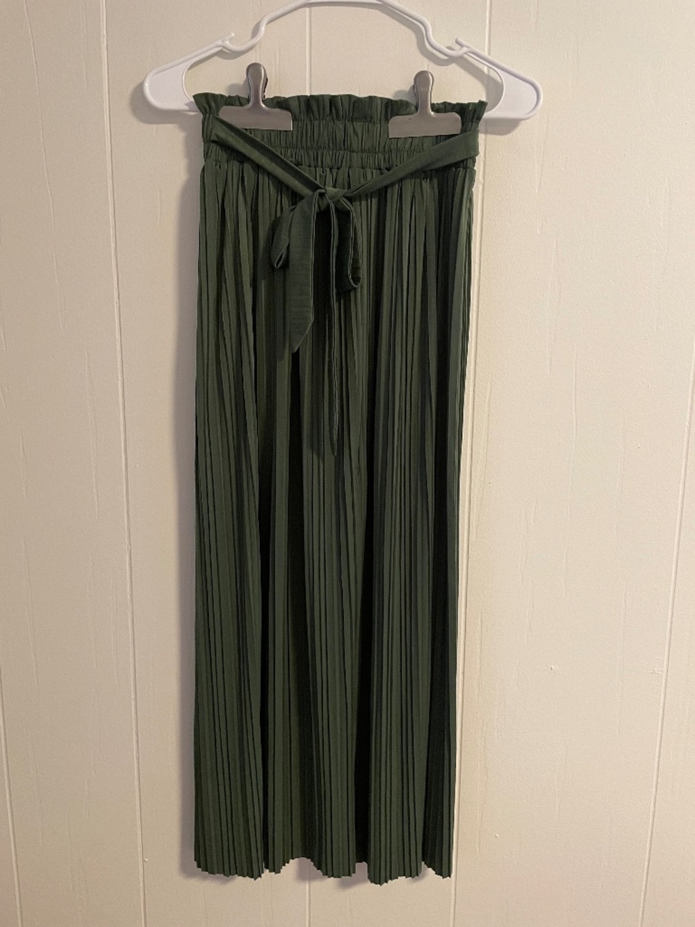 Olive Green Skirt with Tie